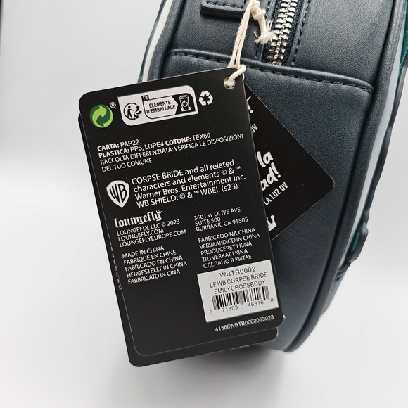 Loungefly Warner Bros. Tim Burton's Corpse Bride Emily Blue Crossbody Bag Purse - Picture 12 of 13